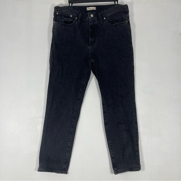Madewell Denim - Madewell Tomboy Straight Jeans High Rise Denim Washed Black Women's Size 32